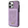 iPhone 13 Pro Max N.BEKUS Vertical Flip Card Slot RFID Phone Case - Purple