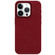iPhone 13 Pro Max Skin Feel Denim Leather MagSafe Phone Case - Carmine