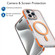 iPhone 13 Pro Max Dual-Color Clear Acrylic Hybrid TPU Lens Flip Holder MagSafe Phone Case - Orange