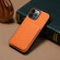 iPhone 13 Pro Max D04 Calf Texture Dual Card Slot Holder Phone Case - Orange