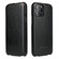 iPhone 13 Pro Max Fierre Shann Retro Oil Wax Texture Vertical Flip PU Leather Case - Black