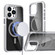 iPhone 13 Pro Max Magsafe Dual-Color Transparent Black Full Coverage Phone Case - Gray
