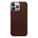 iPhone 13 Pro Max Genuine Leather Ostrich Texture Nano Case - Coffee