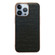 iPhone 13 Pro Max Genuine Leather Ostrich Texture Nano Case - Black