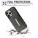 iPhone 13 Pro Max Solid Color Metal Buckle Card Slots Bag Phone Case - Grey