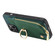 iPhone 13 Pro Max Cross Leather Ring Vertical Zipper Wallet Back Phone Case - Green