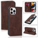 iPhone 13 Pro Max Wireless Charging Magsafe Leather Phone Case - Brown