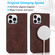 iPhone 13 Pro Max Wireless Charging Magsafe Leather Phone Case - Brown