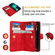iPhone 13 Pro Max Dream 9-Card Zipper Wallet RFID Leather Phone Case with Lanyard - Red