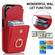 iPhone 13 Pro Max Anti-theft RFID Card Slot Phone Case - Red