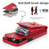 iPhone 13 Pro Max Anti-theft RFID Card Slot Phone Case - Red