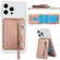 iPhone 13 Pro Max Zipper Wallet Split MagSafe Leather Back Phone Case - Rose Gold