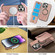 iPhone 13 Pro Max Zipper Wallet Split MagSafe Leather Back Phone Case - Rose Gold