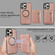 iPhone 13 Pro Max Zipper Wallet Split MagSafe Leather Back Phone Case - Rose Gold