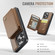 iPhone 13 Pro Max JEEHOOD J05 Business Magnetic Style RFID Leather Phone Case - Brown