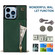 iPhone 13 Pro Max Cross-body Zipper Square Phone Case with Holder - Green