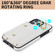 iPhone 13 Pro Max Zipper Card Bag Phone Case with Dual Lanyard - White