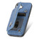 iPhone 13 Pro Max Retro MagSafe Zipper Wallet Card Bag Back Phone Case - Blue