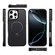 iPhone 13 Pro Max Carbon Fiber Texture 360 MagSafe Holder Phone Case - Black