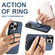 iPhone 13 Pro Max Suteni G3 360 Rotation Holder MagSafe Denim Leather Back Phone Case - Blue