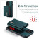 iPhone 13 Pro Max DG.MING M1 Series 3-Fold Multi Card Wallet Shockproof Case with Holder Function - Green