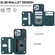 iPhone 13 Pro Max YM006 Skin Feel Zipper Card Bag Phone Case with Dual Lanyard - Green