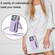 iPhone 13 Pro Max YM006 Skin Feel Zipper Card Bag Phone Case with Dual Lanyard - Light Purple
