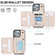 iPhone 13 Pro Max YM006 Skin Feel Zipper Card Bag Phone Case with Dual Lanyard - Apricot