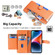 iPhone 13 Pro Max Sheep Texture Cross-body Zipper Wallet Leather Phone Case - Orange