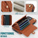 iPhone 13 Pro Max Crossbody Rhombic Horizontal Wallet Leather Phone Case - Brown