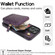 iPhone 13 Pro Max AwQuer Crossbody Zipper Wallet Bag Litchi Leather Phone Case - Dark Purple