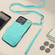 iPhone 13 Pro Max AwQuer Crossbody Zipper Wallet Bag Litchi Leather Phone Case - Mint Green