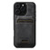 iPhone 13 Pro Max Suteni M5 Magnetic Card Bag MagSafe Leather Phone Case - Black
