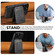 iPhone 13 Pro Max Suteni M5 Magnetic Card Bag MagSafe Leather Phone Case - Black