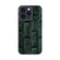 iPhone 13 Pro Max ABEEL Beast Pattern 6D Micro-Embossed MagSafe Genuine Leather Phone Case - Green
