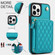 iPhone 13 Pro Max AwQuer Crossbody Zipper Wallet Rhombic Leather Back Phone Case - Green