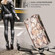 iPhone 13 Pro Max Crossbody Handle Snake Texture Leather Phone Case - White
