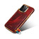 iPhone 13 Pro Max Denior Oil Wax Leather Electroplating Card Slot Holder Phone Case - Red