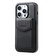 iPhone 13 Pro Max Denior D20 Skin Feel MagSafe Holder Detachable Card Slot Phone Case - Black