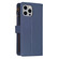 iPhone 13 Pro 9 Card Slots Zipper Wallet Leather Flip Phone Case - Blue