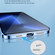 iPhone 13 Pro 9D Electroplated Edge Lens Film Clear PC + TPU Shockproof Case - Blue