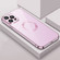 iPhone 13 Pro 9D Electroplated Edge Lens Film Clear PC + TPU Shockproof Case - Pink