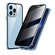 iPhone 13 Pro Anti-peeping Magnetic Metal Frame Double-sided Tempered Glass Phone Case - Sierra Blue