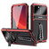 iPhone 13 Pro Armor Shockproof Splash-proof Dust-proof Phone Case with Holder - Red