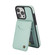 iPhone 13 Pro AwQuer Vertical Flip Card Bag Holder Leather Phone Case - Green