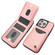 iPhone 13 Pro AwQuer Vertical Flip Card Bag Holder Leather Phone Case - Rose Gold