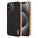 iPhone 13 Pro AZNS Electroplated Edge Carbon Fiber Texture Phone Case - Black