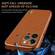 iPhone 13 Pro AZNS Electroplated Edge Carbon Fiber Texture Phone Case - Brown