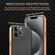 iPhone 13 Pro AZNS Electroplated Edge Carbon Fiber Texture Phone Case - Brown