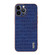 iPhone 13 Pro AZNS Electroplated Frame Crocodile Texture Full Coverage Phone Case - Blue